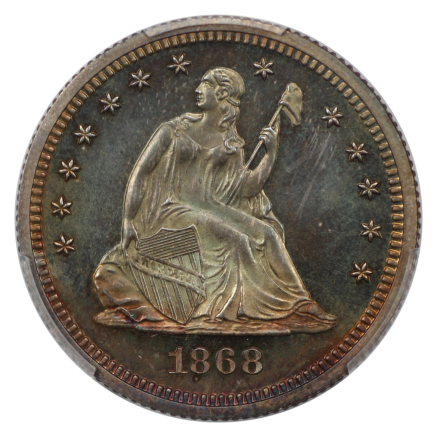 thumbnail for: 1868 25c PCGS PR66
