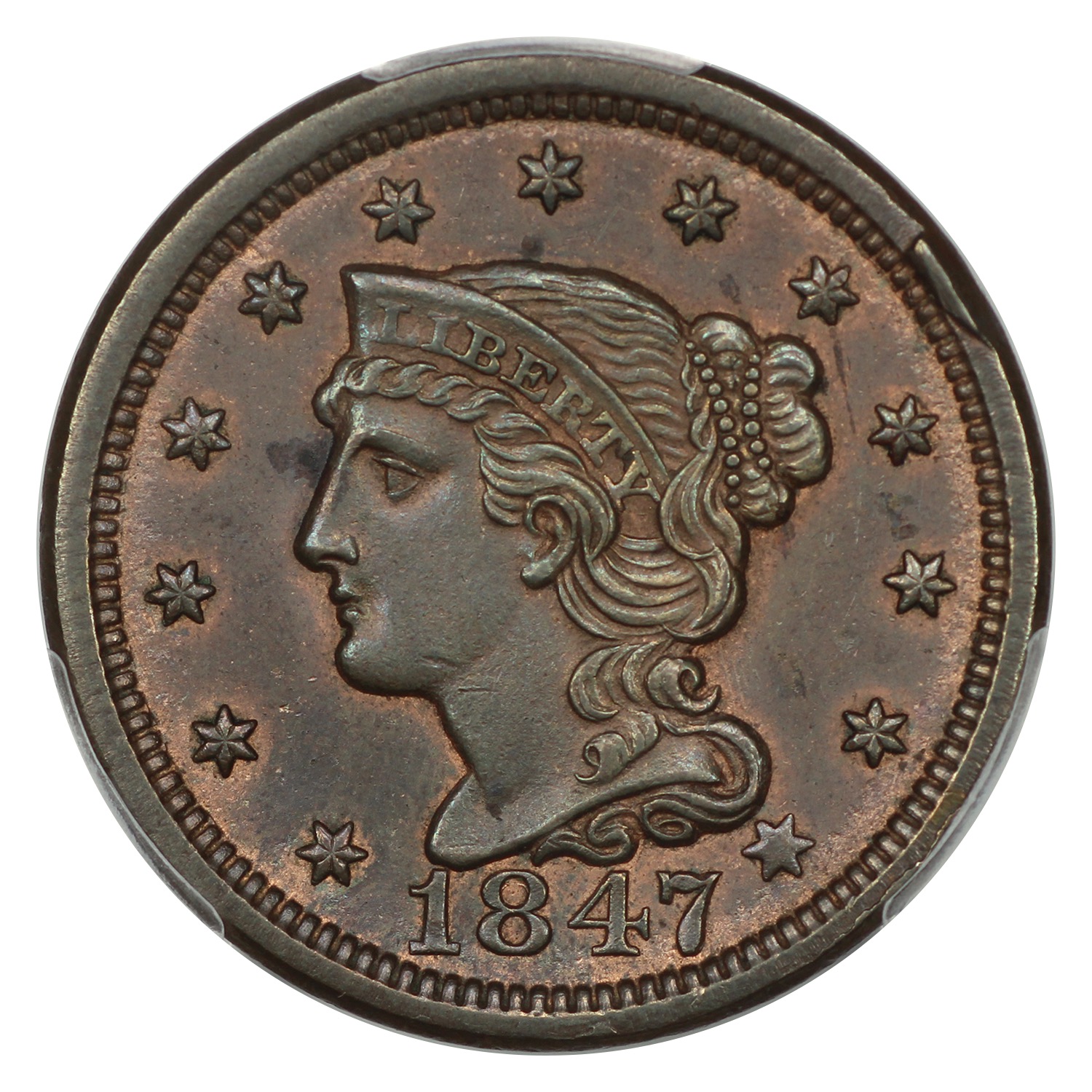 thumbnail for: 1847 1c PCGS MS63 BN