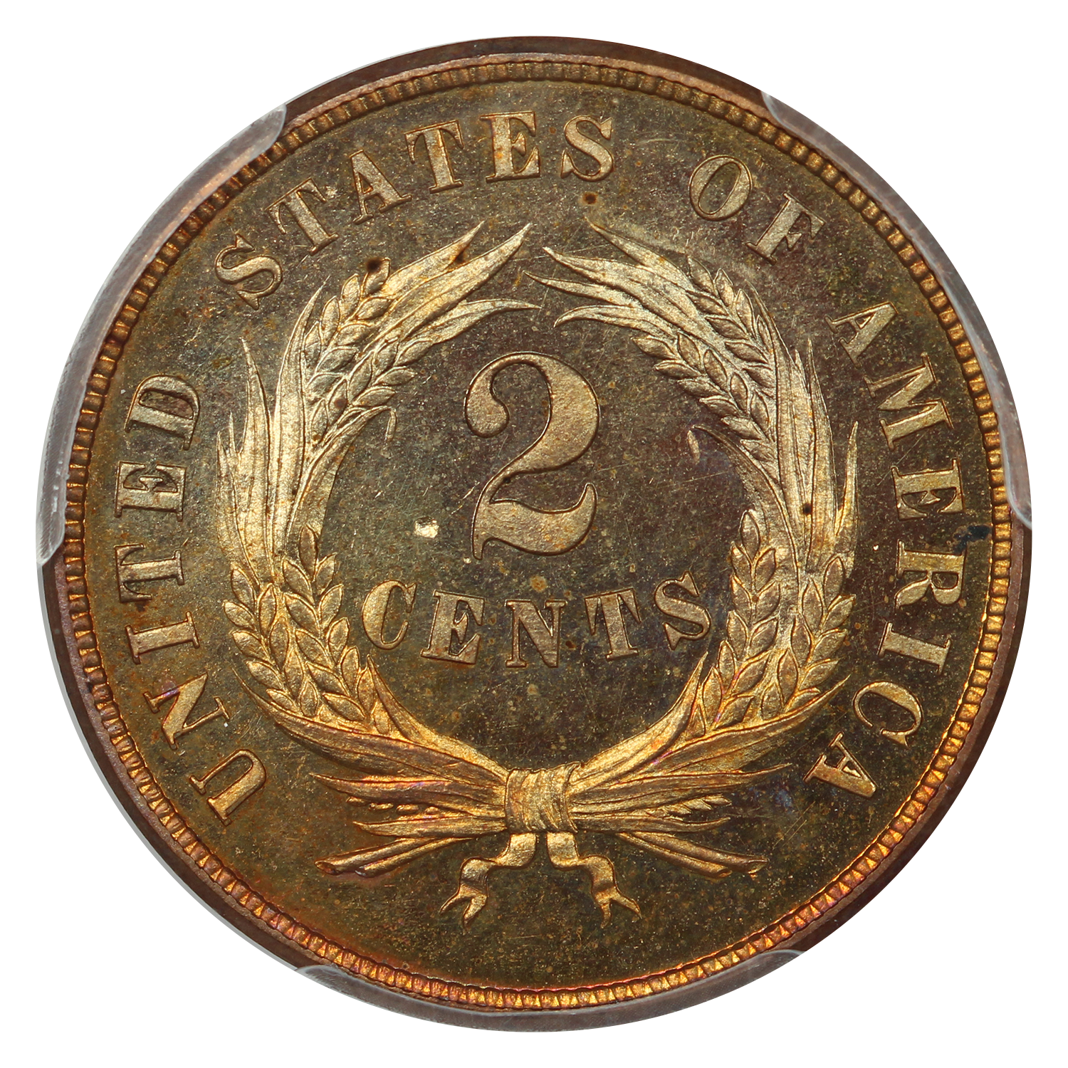 image for: 1865 2c PCGS PR66 RD