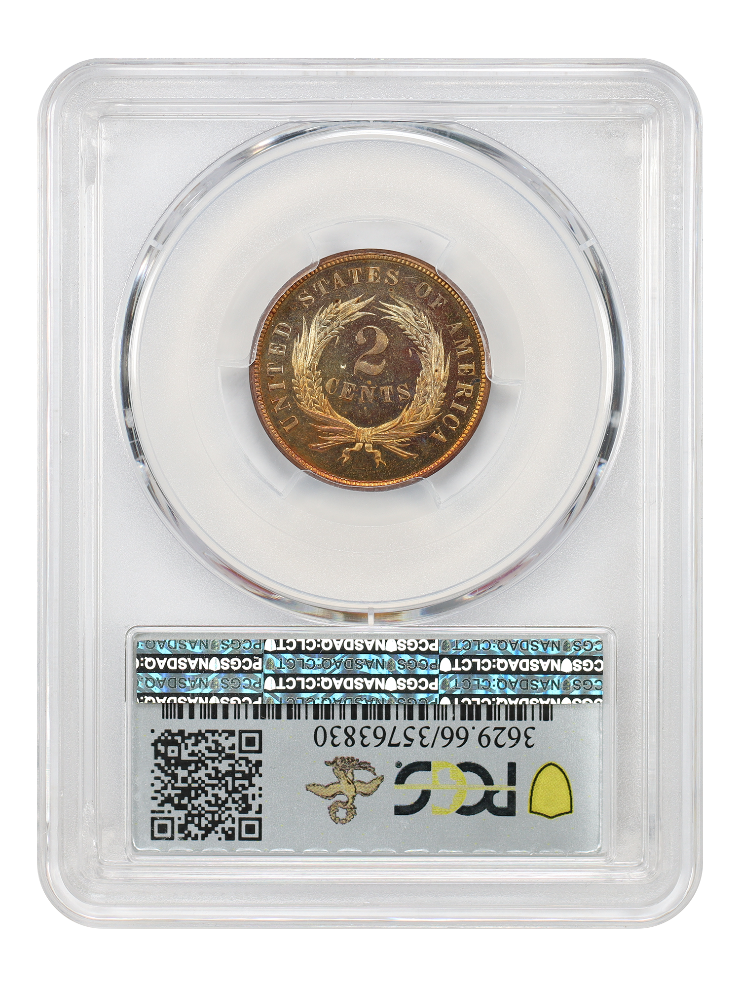 image for: 1865 2c PCGS PR66 RD