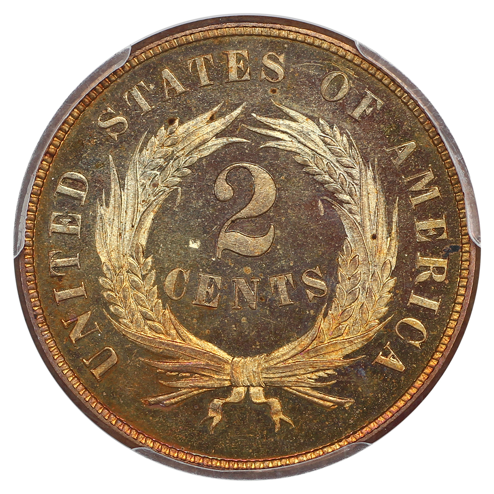 image for: 1865 2c PCGS PR66 RD