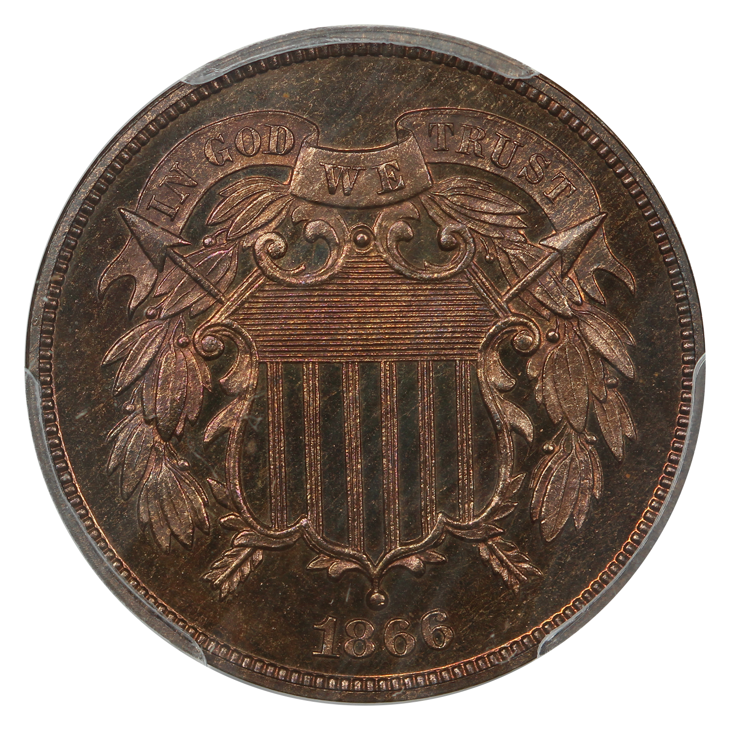 thumbnail for: 1866 2c PCGS PR66 RB