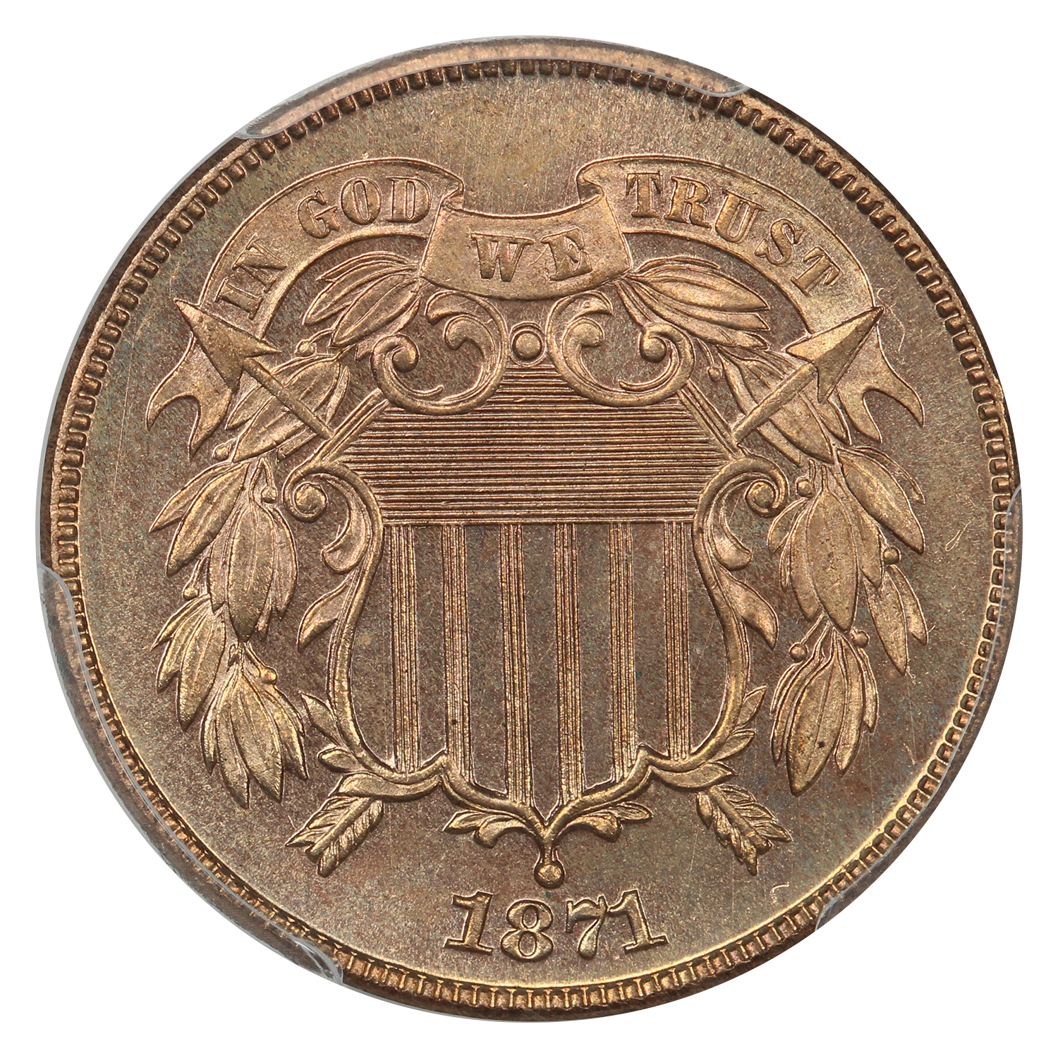thumbnail for: 1871 2c PCGS PR66 RD