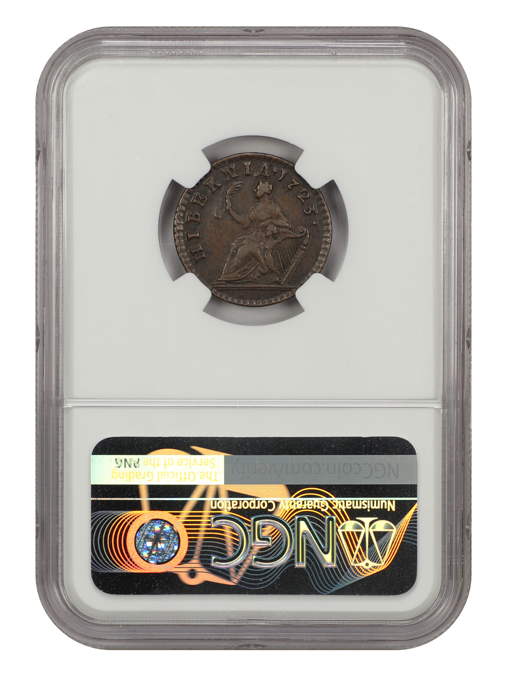 image for: 1723 Wood's Hibernia 1/2 P NGC AU53 BN