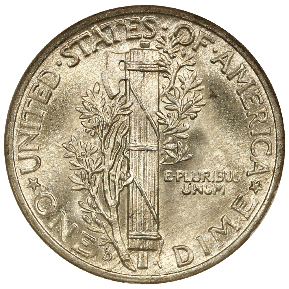 image for: 1944-D 10c NGC MS66 FB