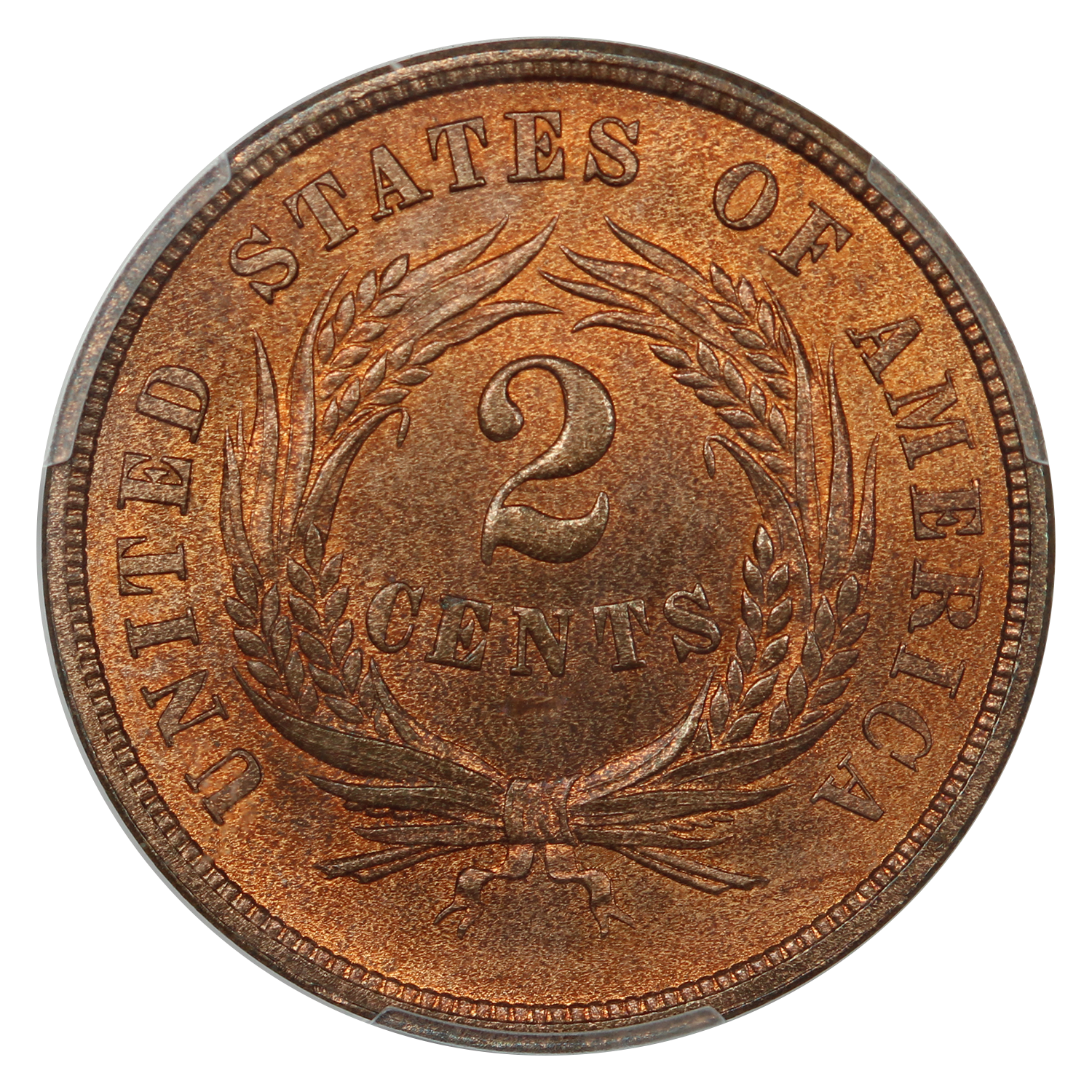 thumbnail for: 1866 2c PCGS MS66 RD