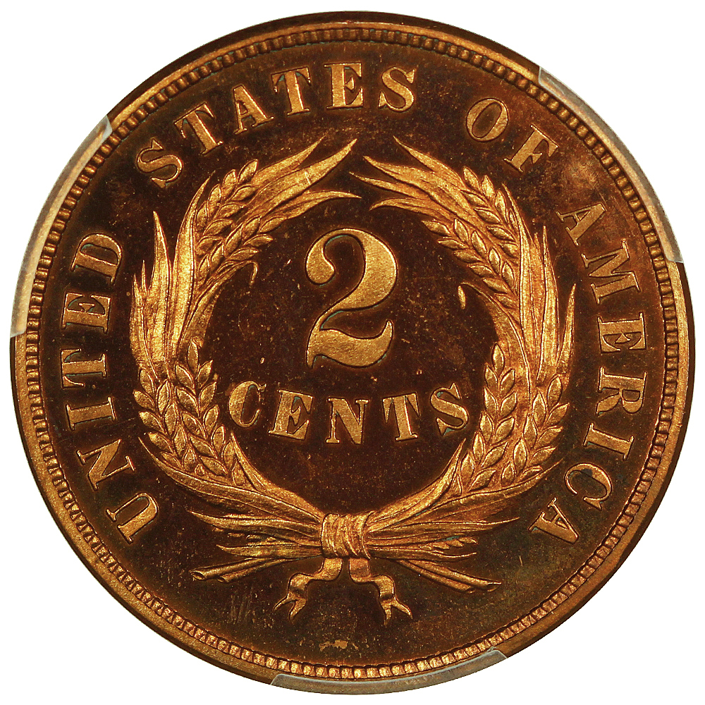 image for: 1865 2c PCGS PR66 RD CAM