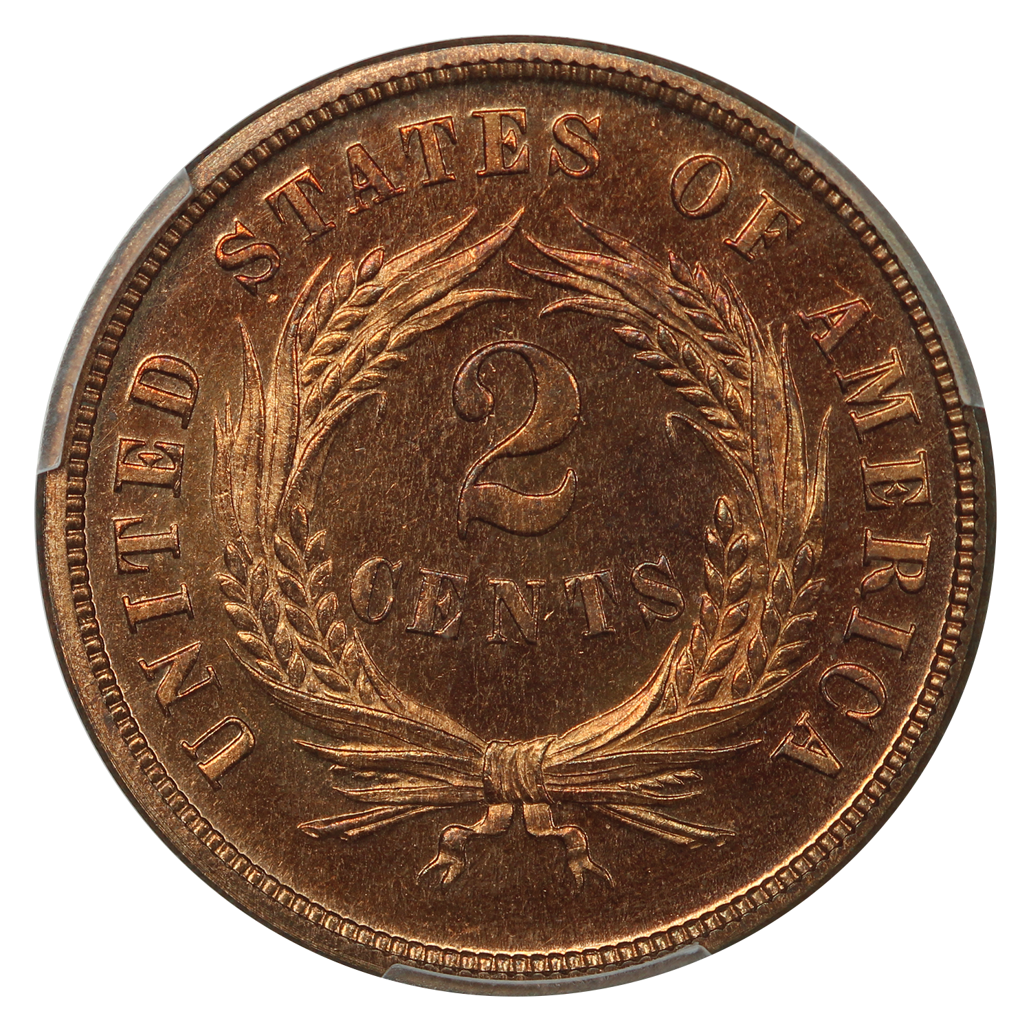 thumbnail for: 1869 2c PCGS PR66 RD