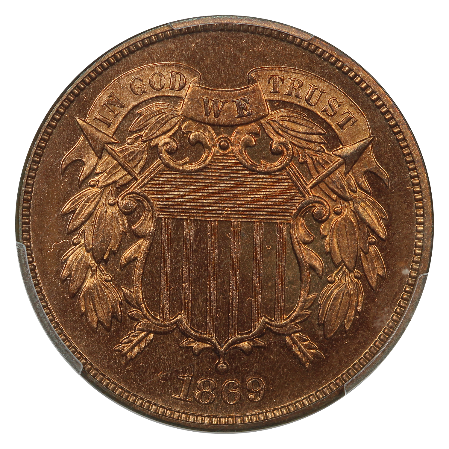 thumbnail for: 1869 2c PCGS PR66 RD