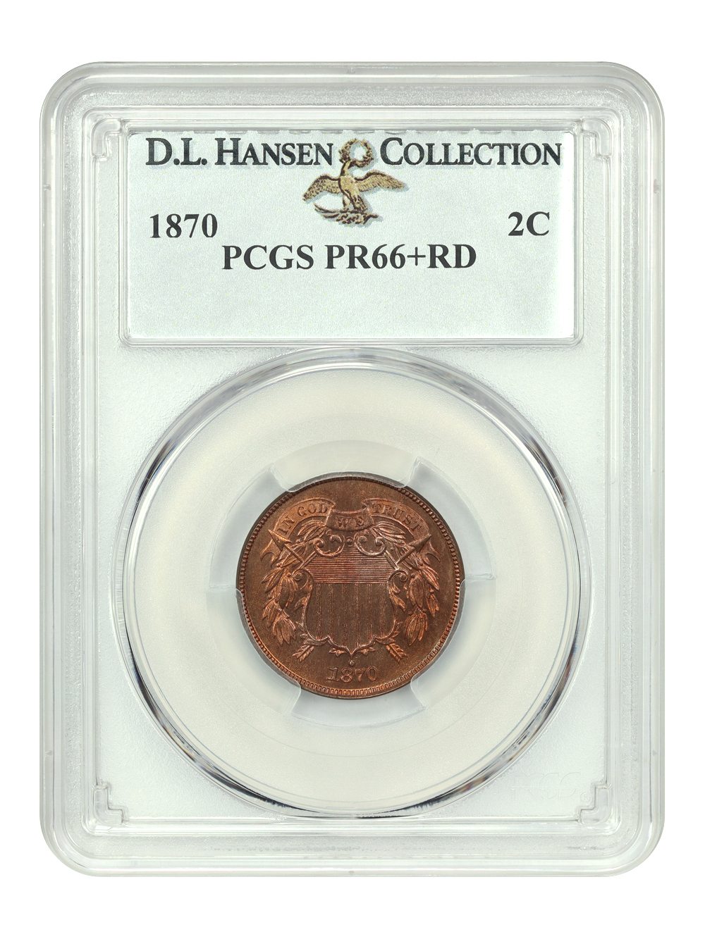 image for: 1870 2c PCGS PR66 RD
