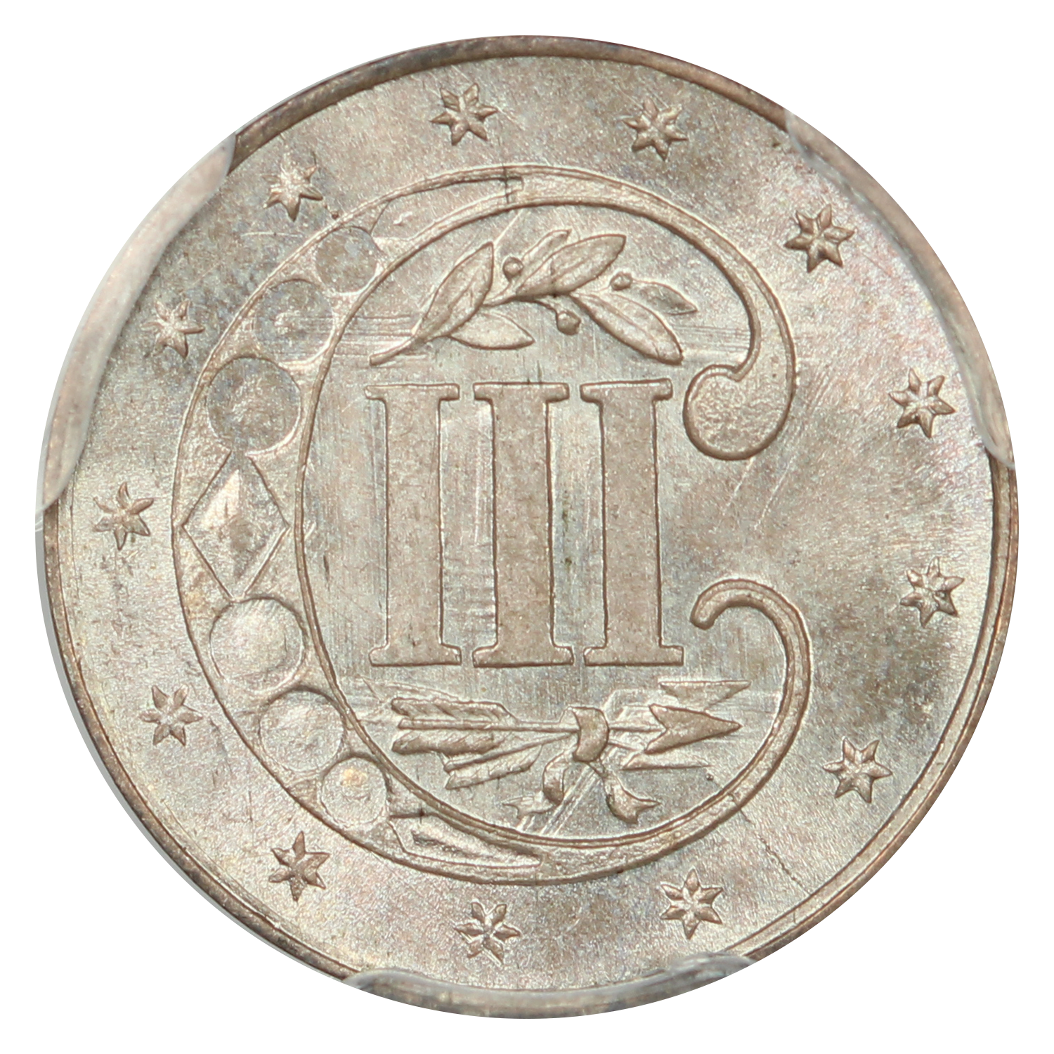 image for: 1854 3cS PCGS MS66