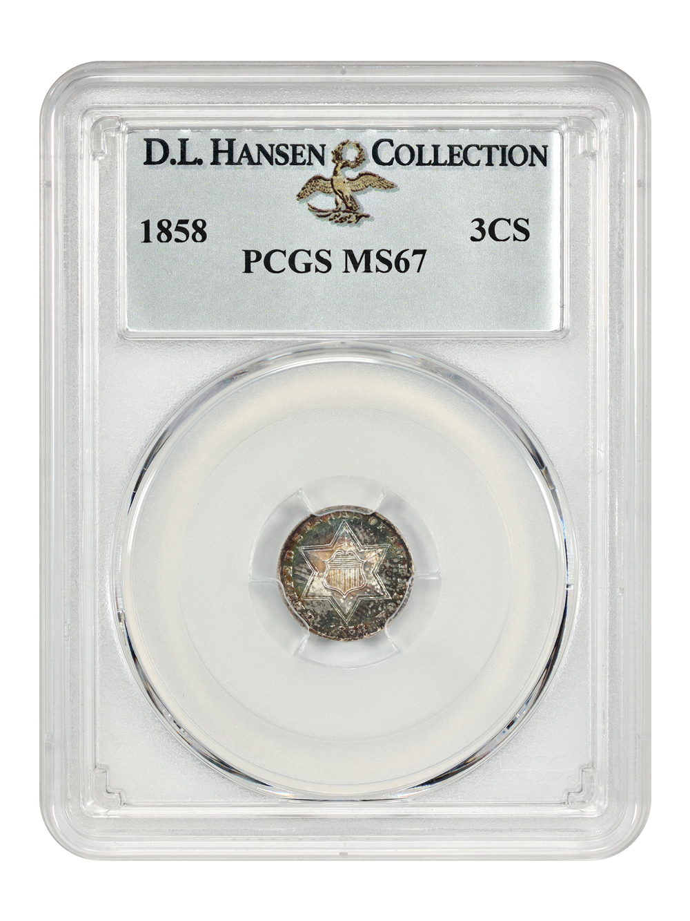 image for: 1858 3cS PCGS MS67