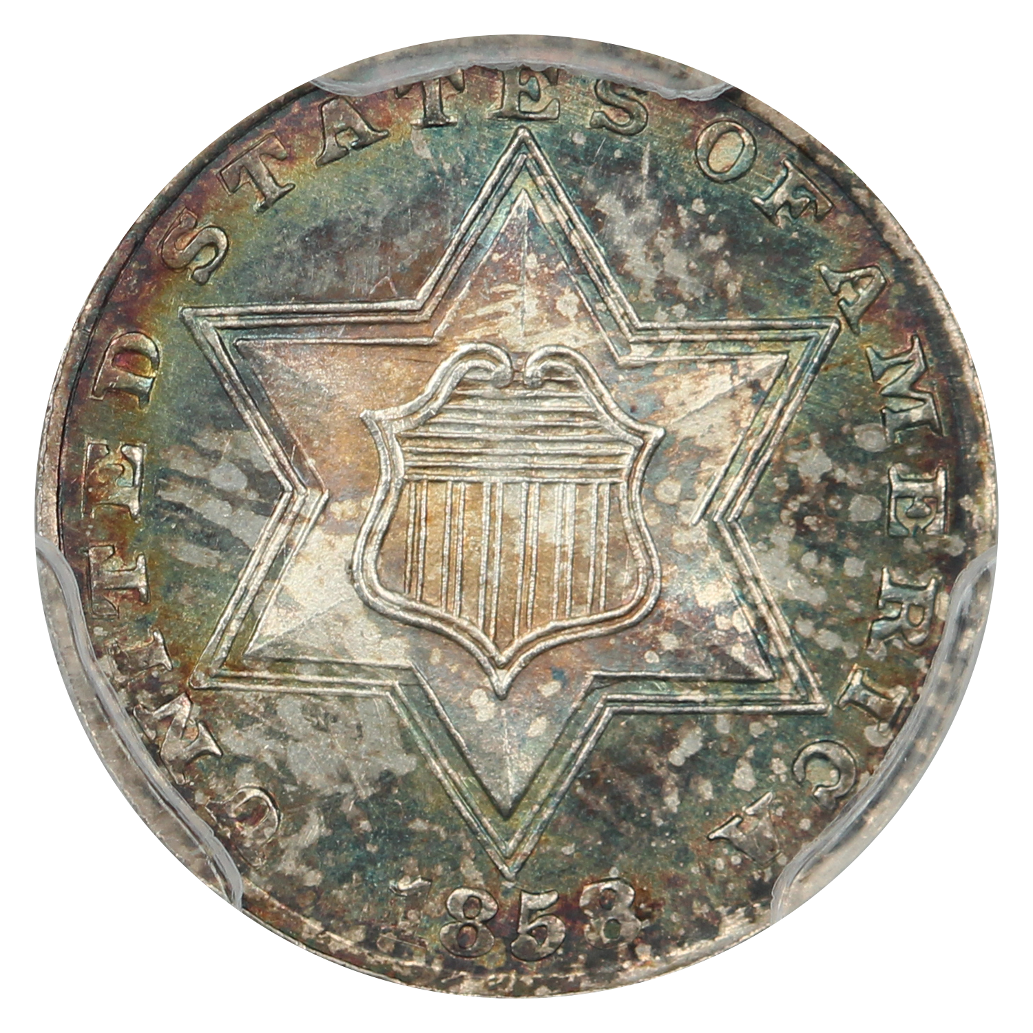image for: 1858 3cS PCGS MS67