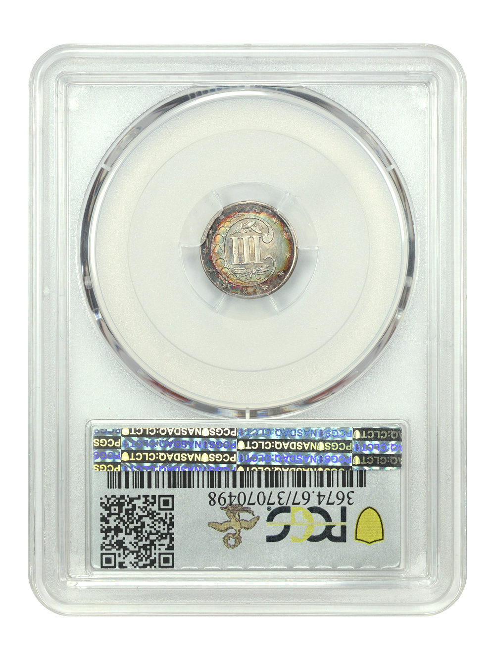 image for: 1858 3cS PCGS MS67
