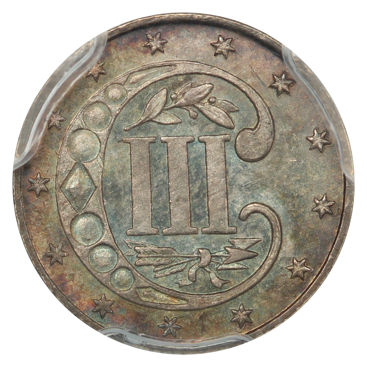 image for: 1867 3cS PCGS MS65