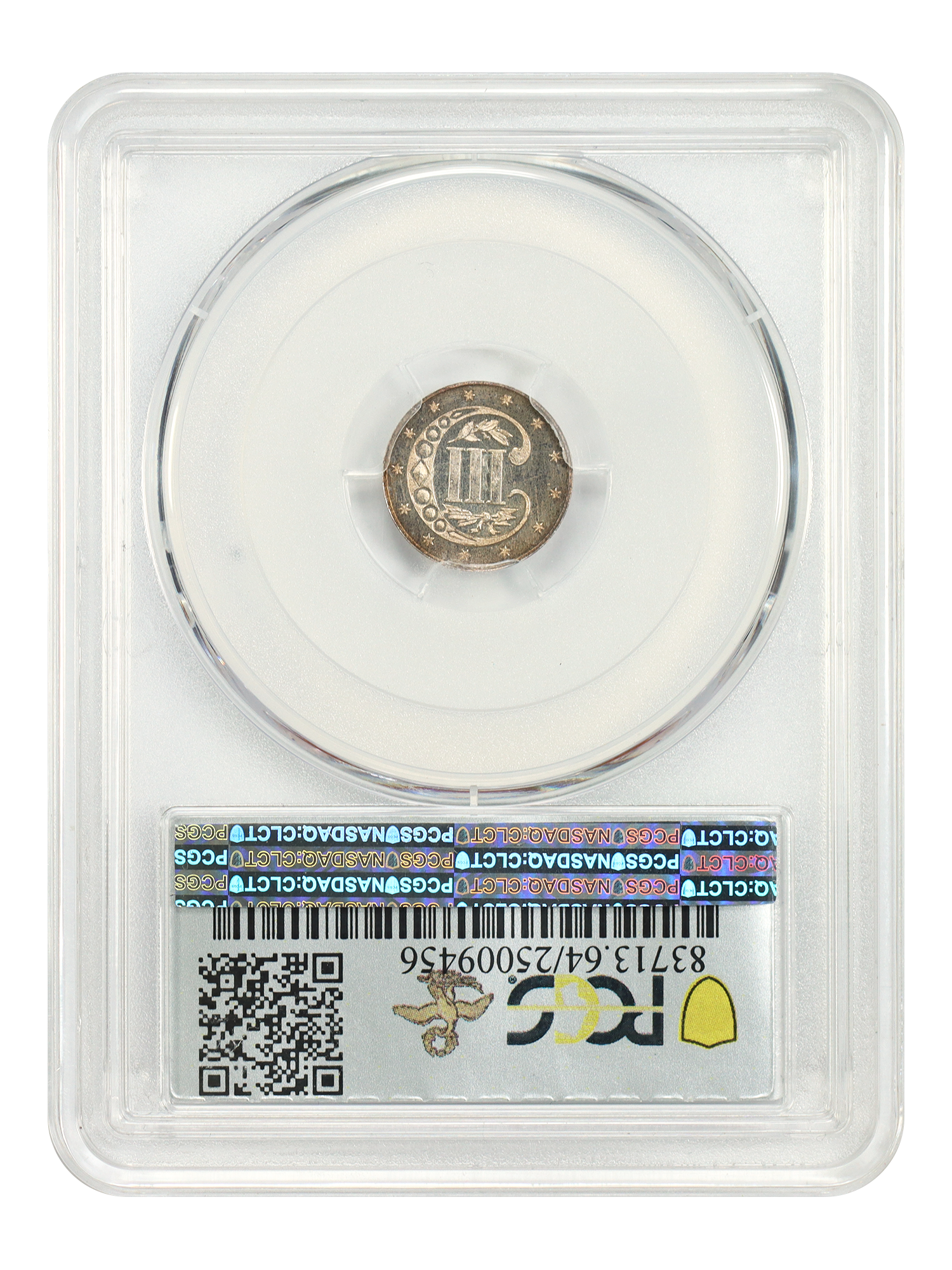 image for: 1863/2 3cS PCGS PR64 CAM