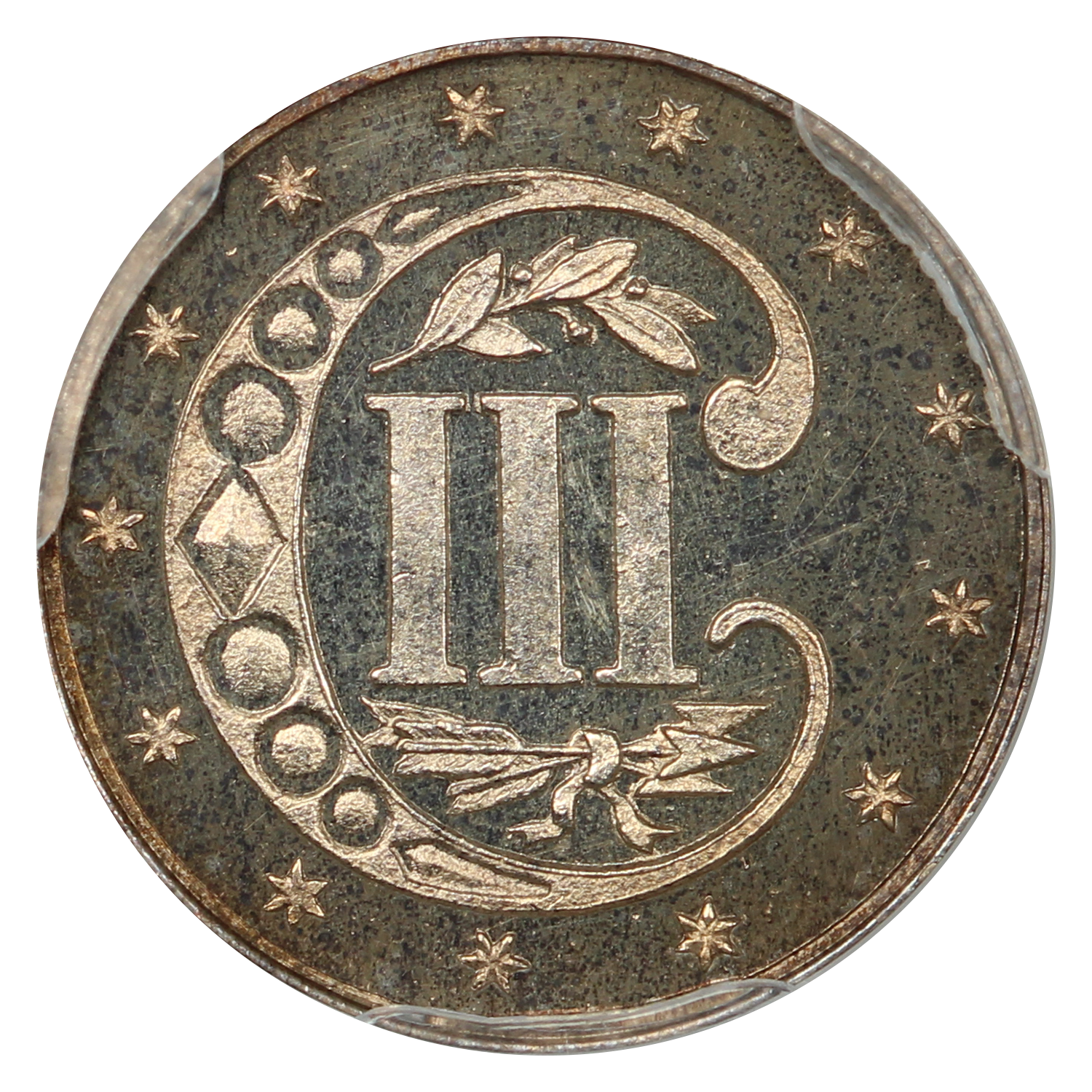 image for: 1863/2 3cS PCGS PR64 CAM