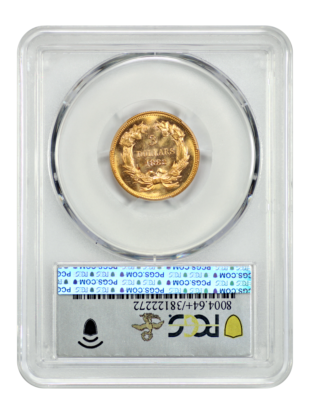 image for: 1882 $3  PCGS MS64