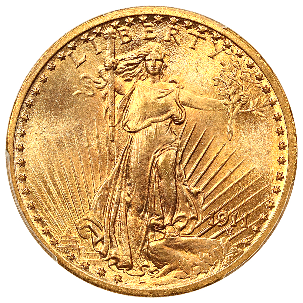 image for: 1911 $20 PCGS MS66