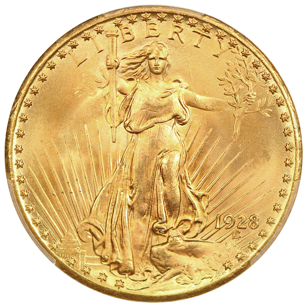image for: 1928 $20  PCGS MS67