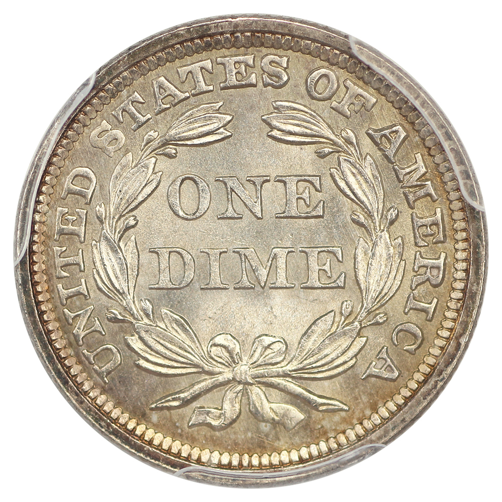image for: 1859 10c PCGS MS67