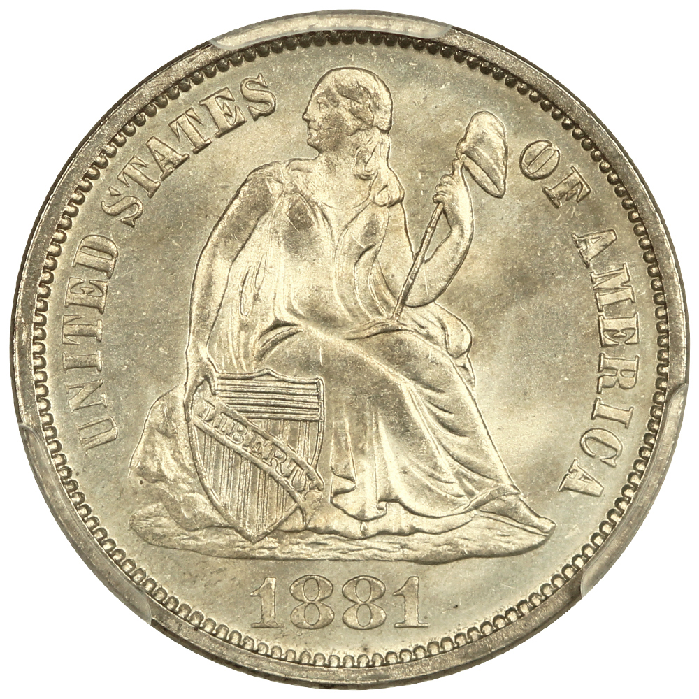 image for: 1881 10c PCGS MS66