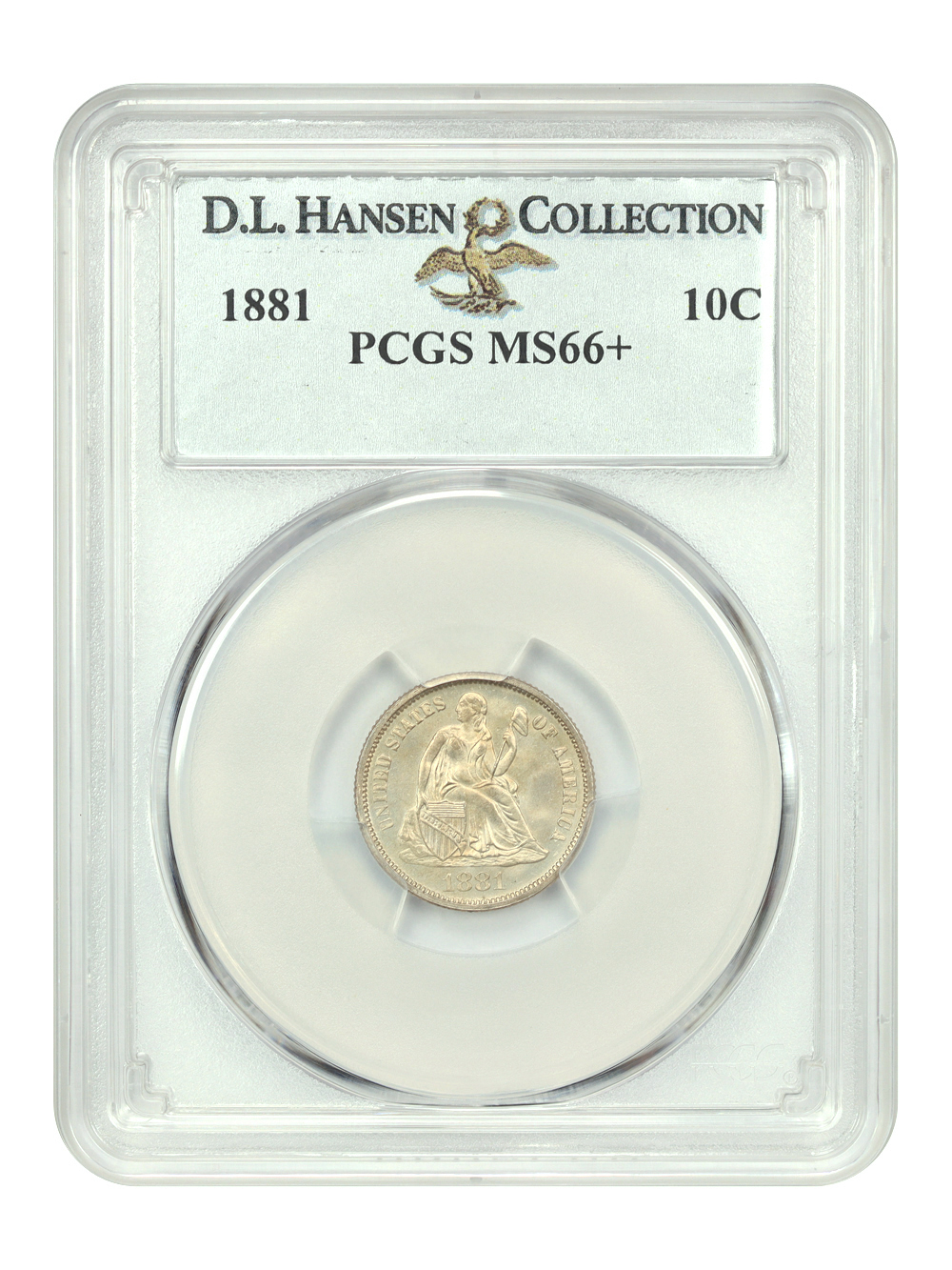 image for: 1881 10c PCGS MS66
