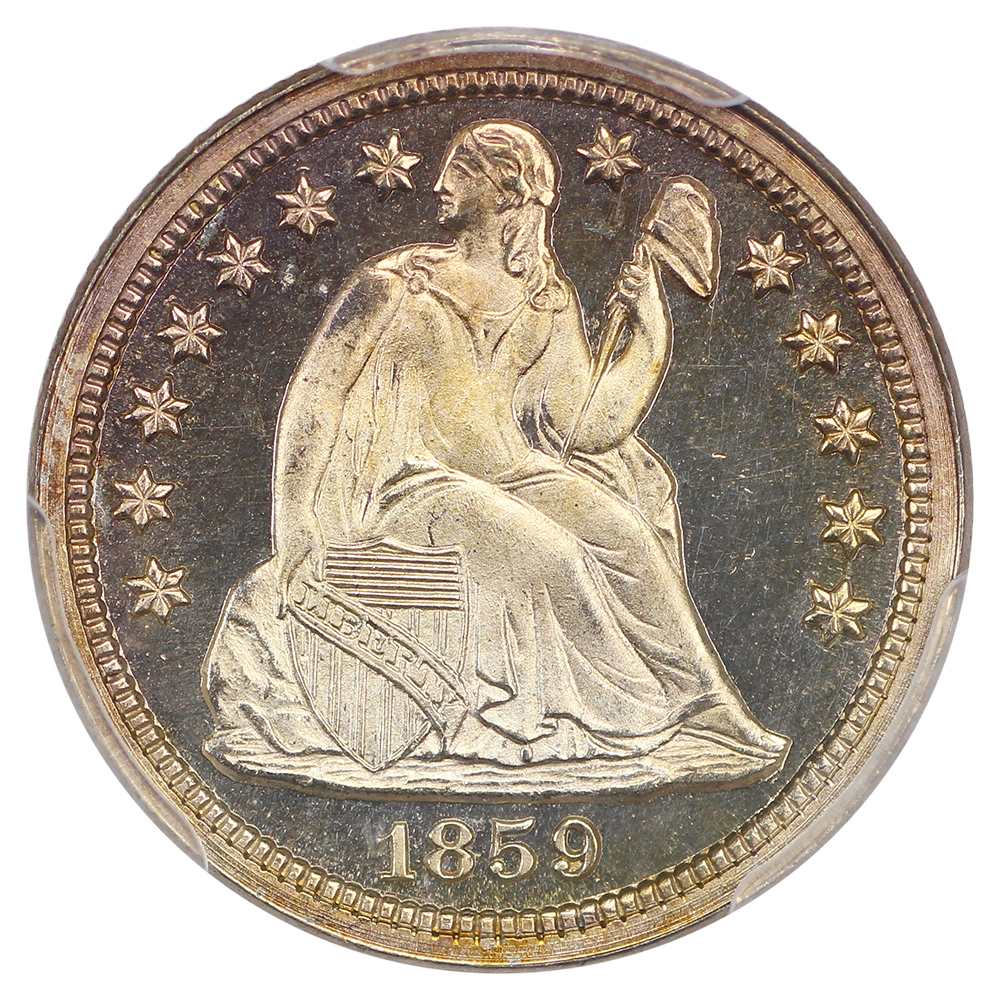 image for: 1859 10c PCGS PR67 CAM