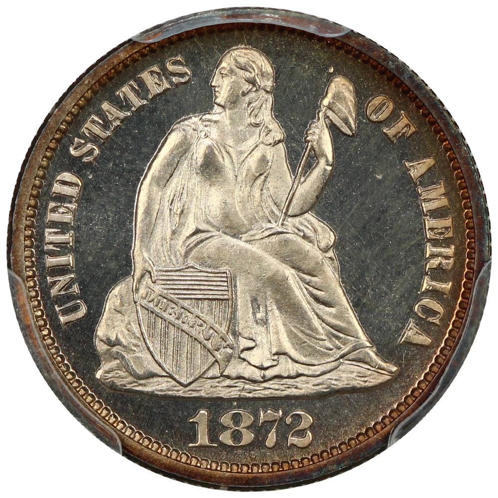 image for: 1872 10c PCGS PR67 CAM