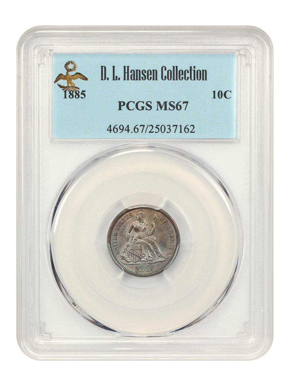 image for: 1885 10c PCGS MS67