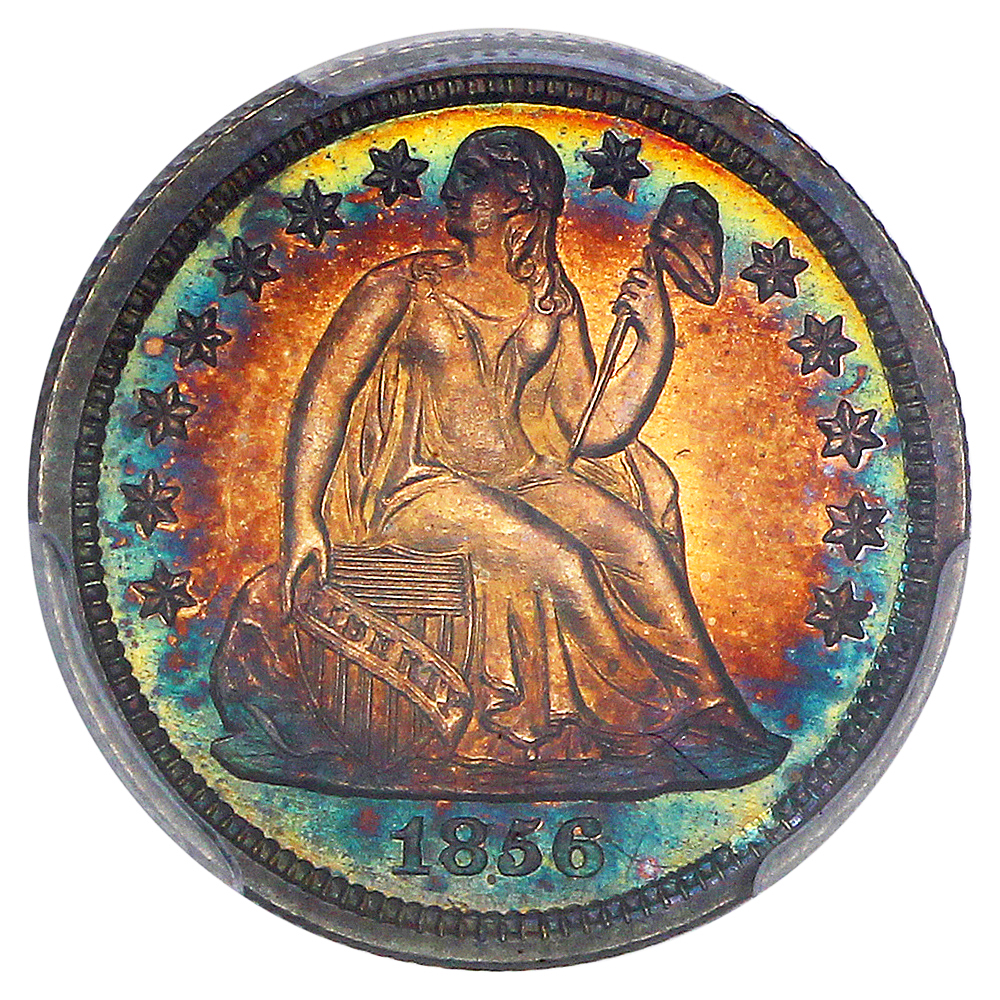 image for: 1856 Small Date 10c PCGS PR65