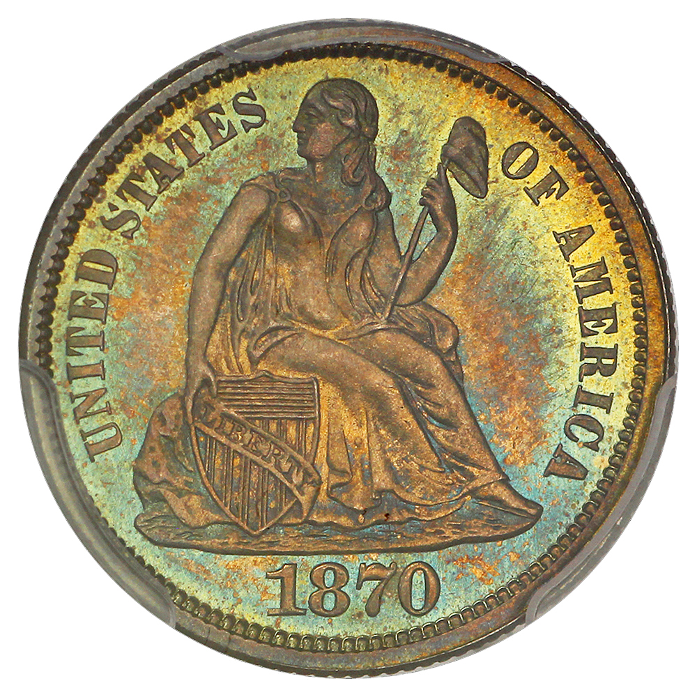 image for: 1870 10c PCGS PR66