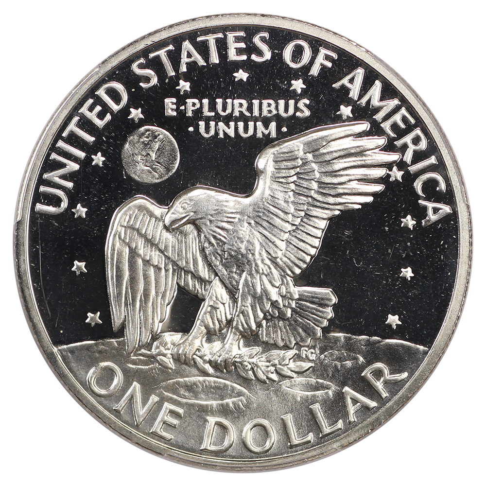 thumbnail for: 1971-S Silver, Doubled Die Obverse, FS-103 $1  PCGS PR69 DCAM