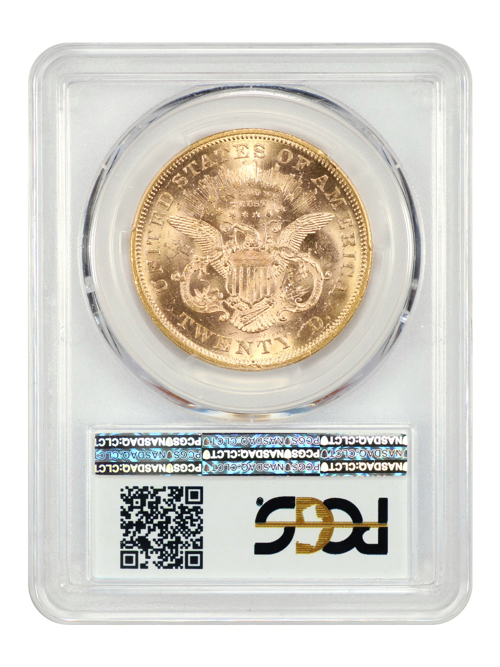 image for: 1867 $20  PCGS MS63