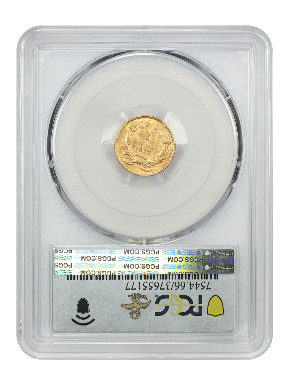 image for: 1857 G$1 PCGS MS66