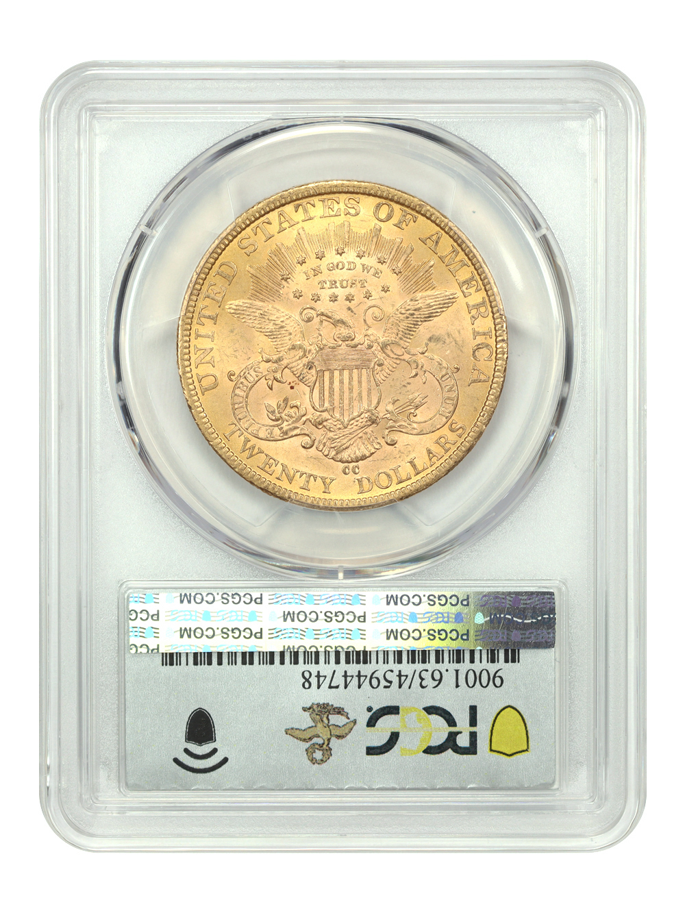 image for: 1884-CC $20  PCGS MS63