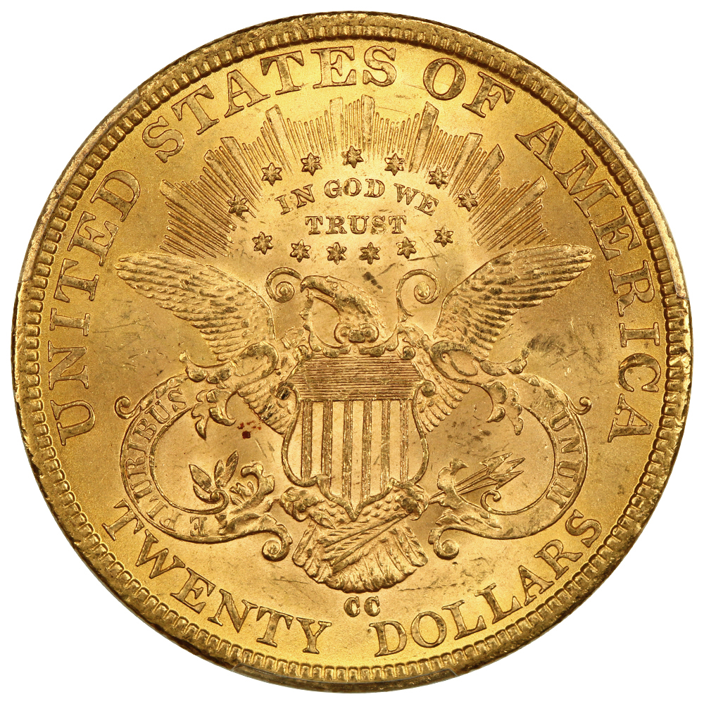 image for: 1884-CC $20  PCGS MS63