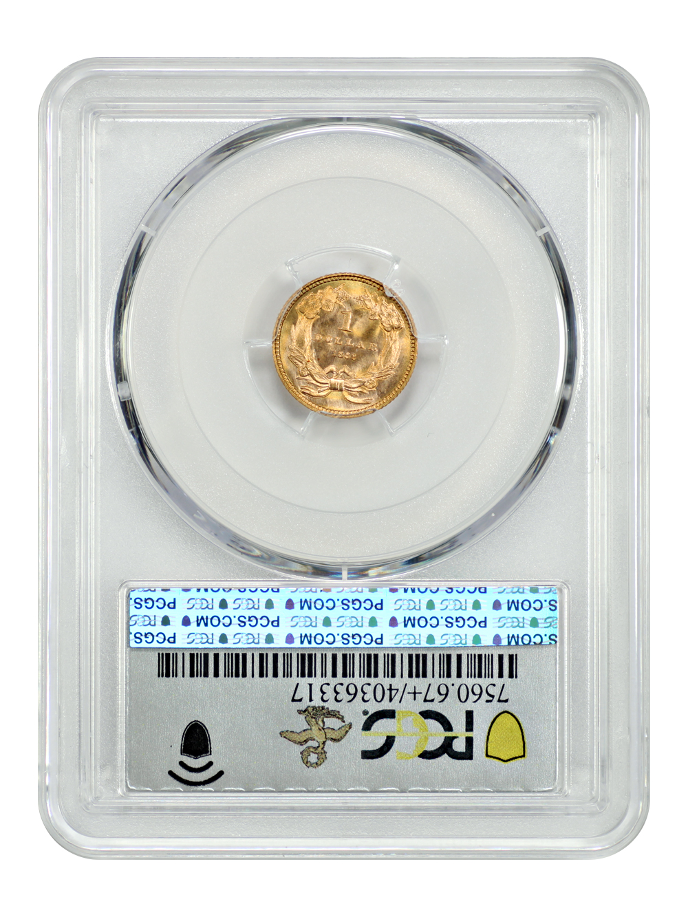 image for: 1862 G$1 PCGS MS67