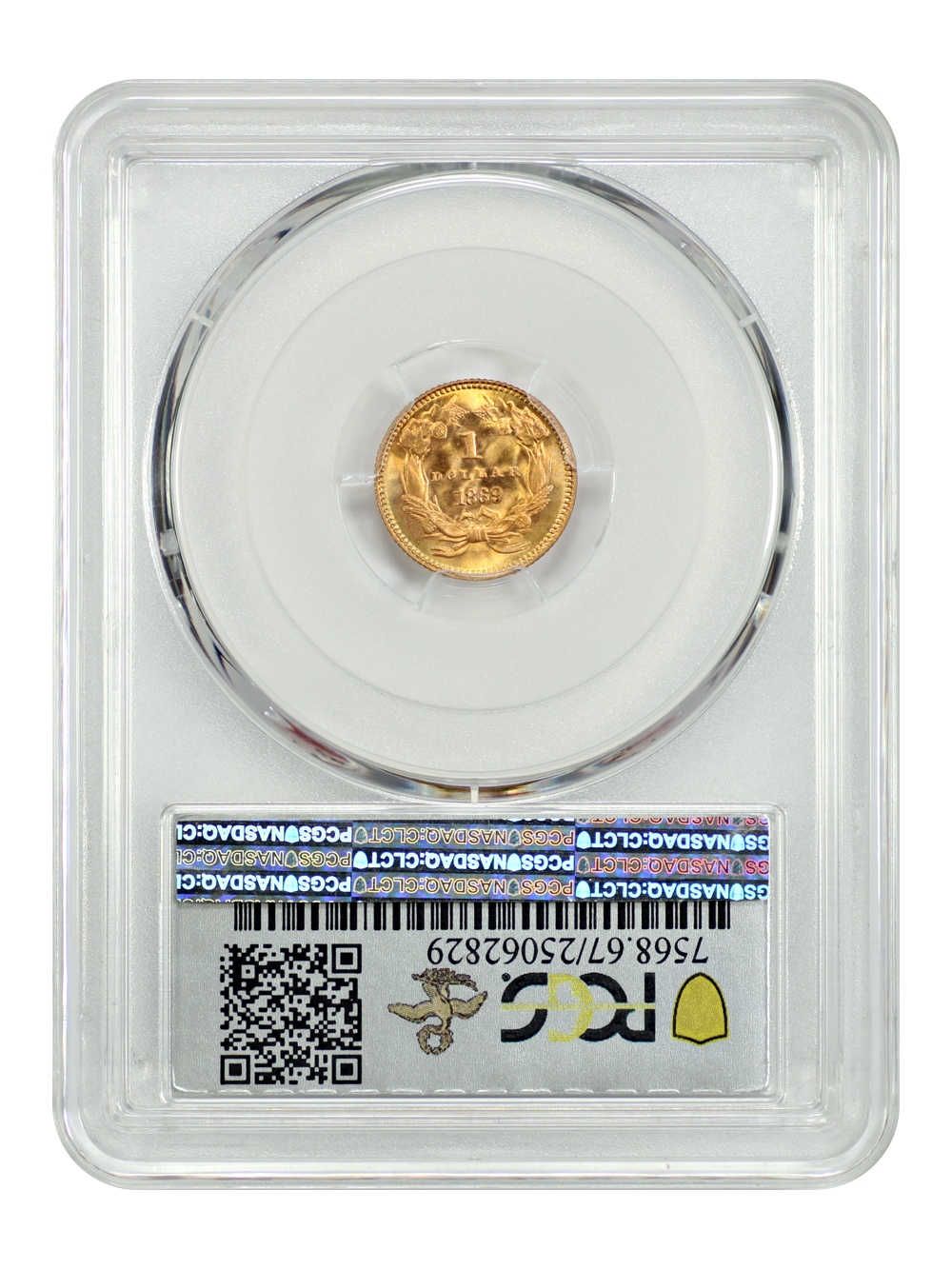 image for: 1869 G$1 PCGS MS67