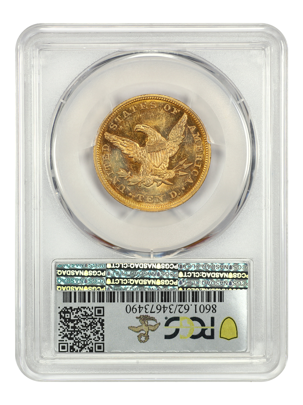 image for: 1849 $10  PCGS MS62
