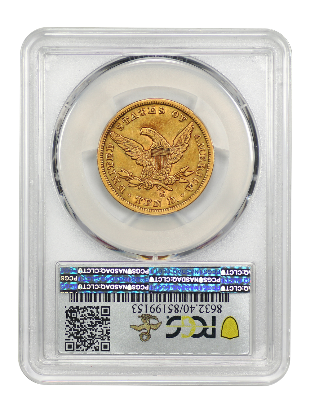 image for: 1860-S $10  PCGS XF40