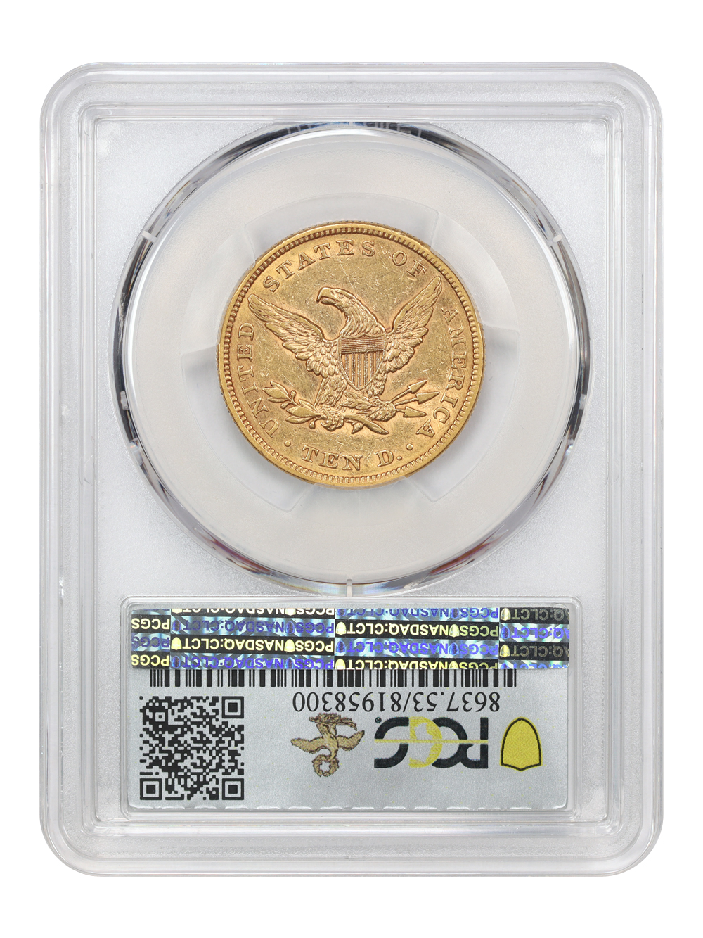 image for: 1863 $10  PCGS AU53