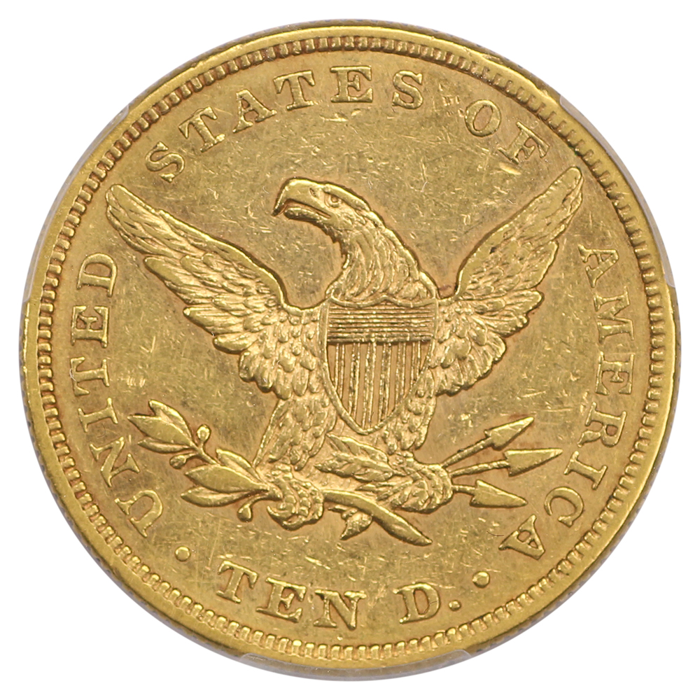 image for: 1863 $10  PCGS AU53