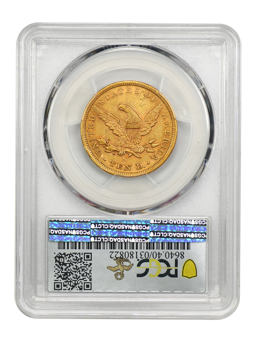 image for: 1864-S $10  PCGS XF40