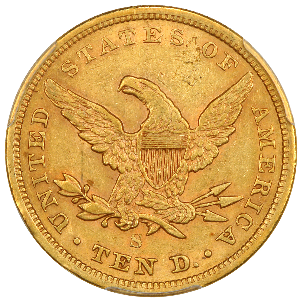 image for: 1864-S $10  PCGS XF40