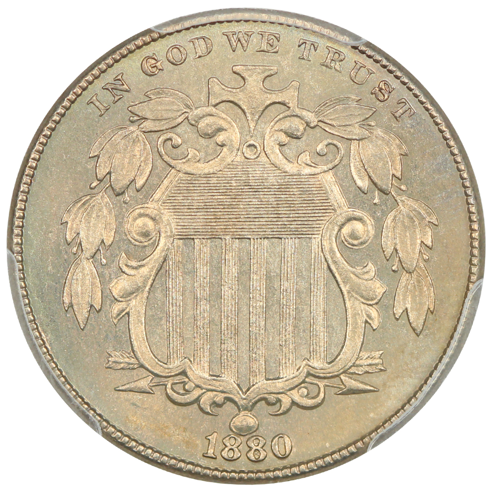 image for: 1880 5c PCGS MS65