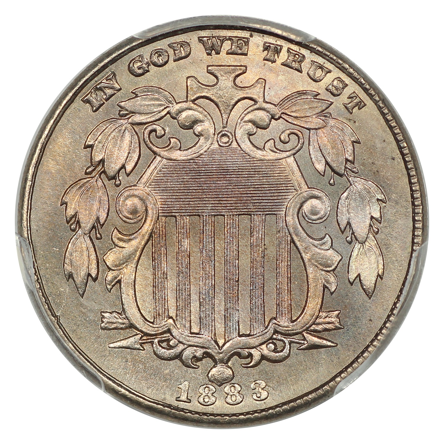 image for: 1883 Shield 5c PCGS MS67