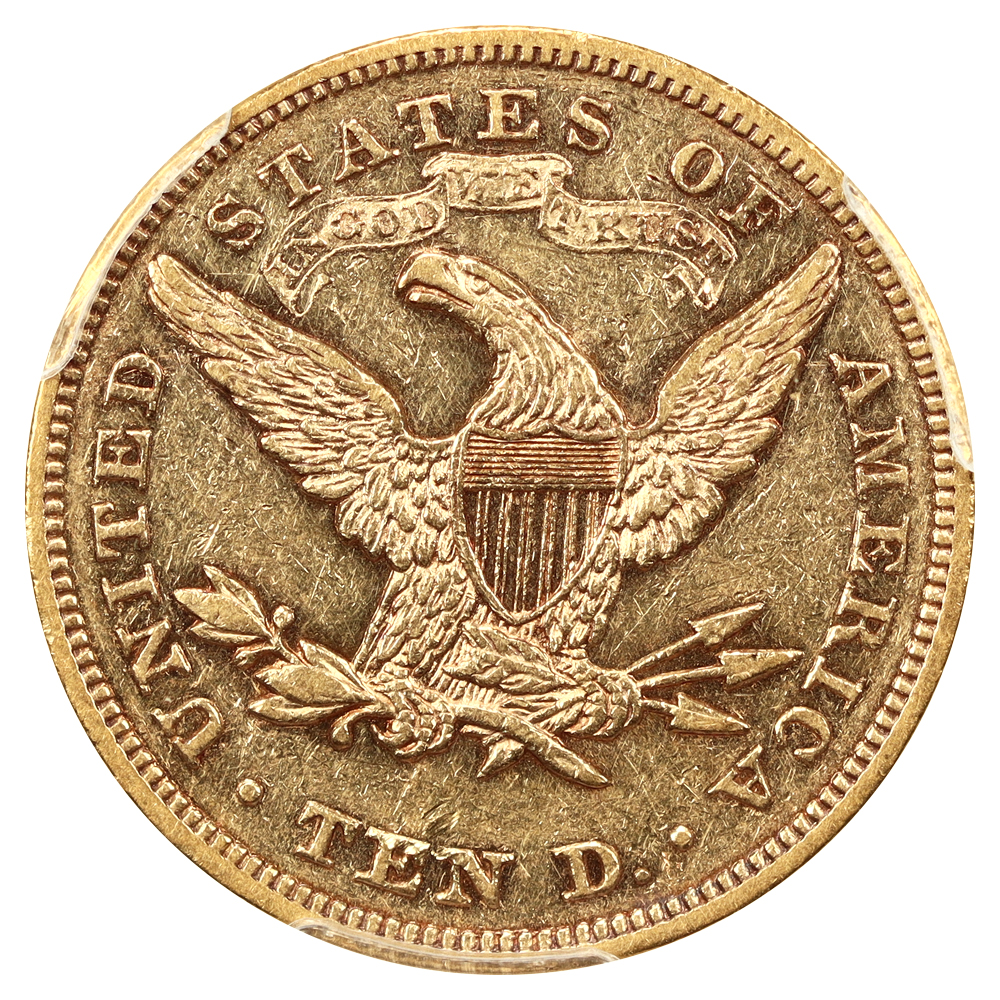 image for: 1877 $10  PCGS AU53