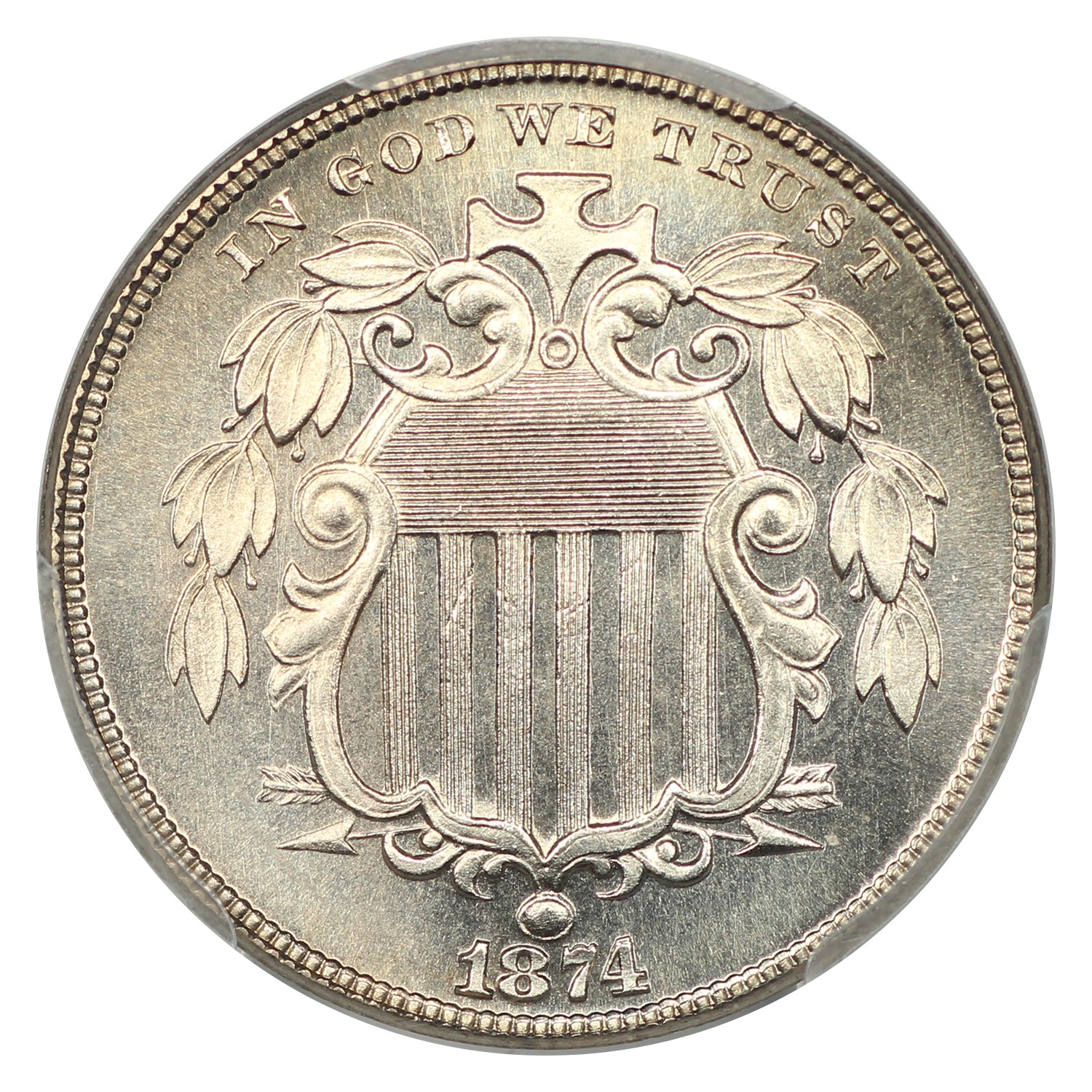 thumbnail for: 1874 5c PCGS PR67