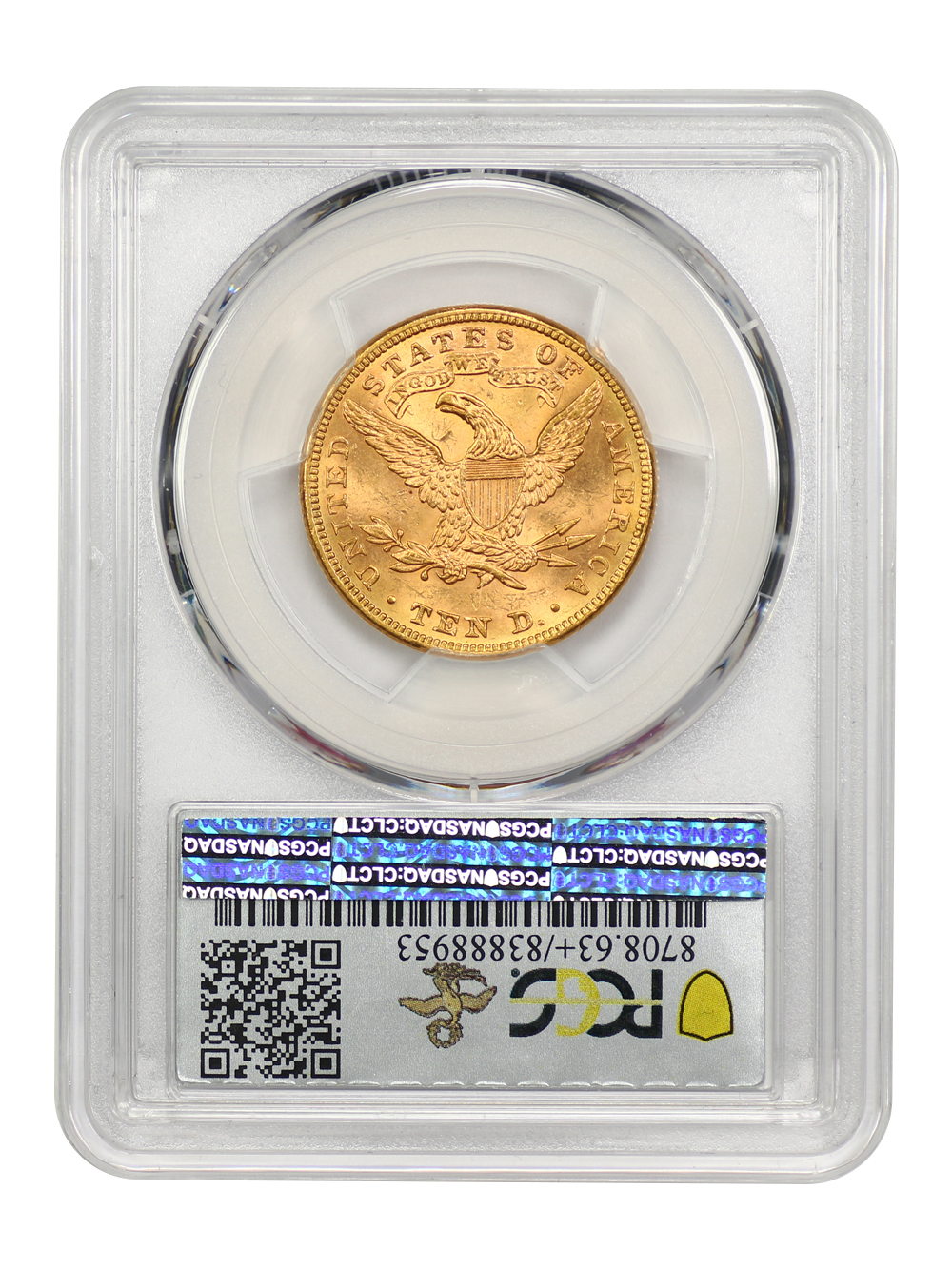 image for: 1886 $10 PCGS MS63